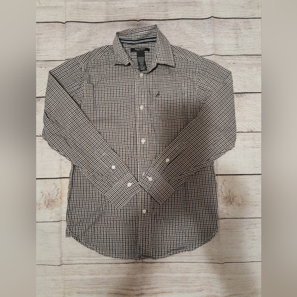 Nautica Button Down Shirt Big Boy Sz 12